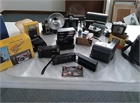 Vintage polaroid and Kodak camara collection