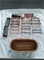 18 Pair Of Eye Glasses, Strengths Varied