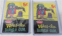 Rare (2) Piece Lot of 1966 Fleer Weirdo-Oh's Wax