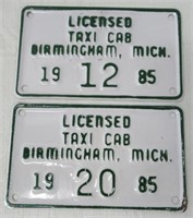 Unusual Pair of Licensed Taxi Cab - Birmingham,