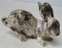 Sterling Silver Overlay Rabbit. Measures: 2"