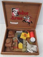 Vintage Cigar Box with Vintage Camera Lighters,