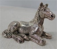 Sterling Silver Overlay Horse. Measures: 2" Tall.