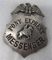 Old Pony Express Messenger Badge. Excellent All