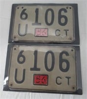 Rare Opportunity! Low 3 Digit Number Pair of 1956