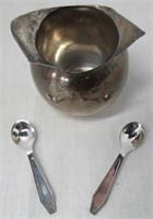 Sterling Mexico Dish with Spoons.