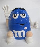 Blue M & M Cookie Jar.