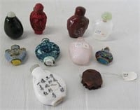 Collection of Various Style Snuff Bottles.