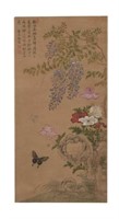 Chinese Flower Painting Attributed to Ma Yuanyu