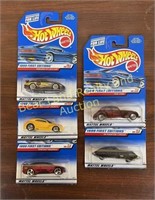 5 1999 first editions hot wheels die cast cars
