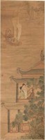 Chinese Unsigned River Scene Painting, Qing