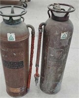 2 brass fire extinguishers - Childs and Buffalo