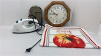 Two battery operated clocks, Black&Decker steam