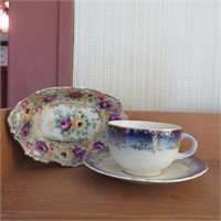 Cup & Saucer 22-k-Gold Trimmed Royal China