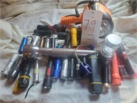 Large lot of flashlights with large Maglite