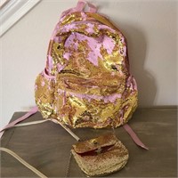 Sequin Backpack & Purse