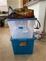 (2) Plastic Storage Container & Shipping Bag