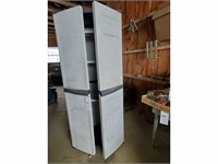 Plastic cupboard with shelves
