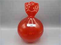 Barber Fetty '75 Sample 10" dark orange JIP vase