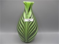 Barber Fetty 9" Pulled Feather vase, Museum Sample