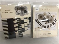2 PACK ASSORTED MY MINDS EYE PARTY FANS