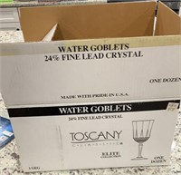 12 water goblets