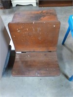 Woode and metal child school desk