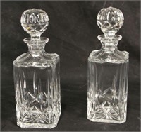 PAIR OF ATLANTIS CUT GLASS DECANTERS