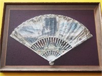 EARLY PAINTED IVORY AND PAPER FAN