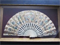EARLY PAINTED IVORY AND PAPER FAN