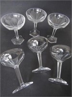 SUITE OF SIX CRYSTAL CHAMPAGNES/TALL SHERBETS