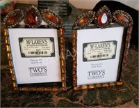 (2) 3x5 Antique Frames