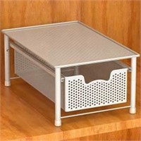 SimpleHouseware Stackable Basket Drawer, White