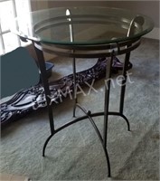Bar Height Round Glass Table