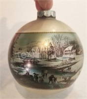 Currier & Ives Collection Glass Ornament