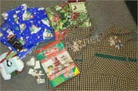 Christmas Table Cloths, Aprons & More