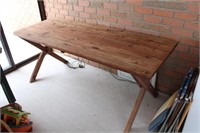 PICNIC TABLE WITH TWO BENCHES