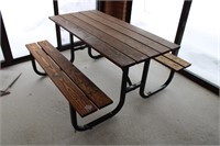 PICNIC TABLE BENCHES ATTACHED