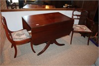 DROP LEAF TABLE WITH 5 CHAIRS