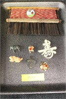 Lot of Japanese Pieces and Comb
