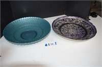 Two Colorful Art Glass Bowls