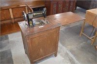 Antique The Free Sewing Machine in Cabinet