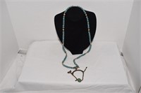 Beaded Necklace w/ Handmade Dog & Jadite Stone
