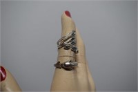 Two Sterling Silver Rings   Sizes 7 & 10
