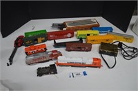 3- Train Engines, Track, Transformer & More Cars