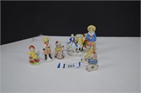Figurines. Several Made in Occupied Japan
