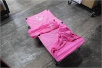 Child's Folding Pink Cot. NWT