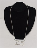 Sterling Silver Rope Chain  Marked Italy