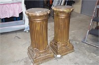 Two Plaster Pedestals 29"