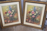 Two Framed Floral Prints 36 X 30